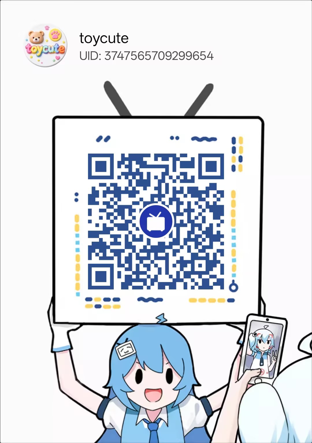 Toycute 哔哩哔哩 Bilibili QR code